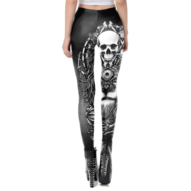 Gothic Style Skull New Design Leggings