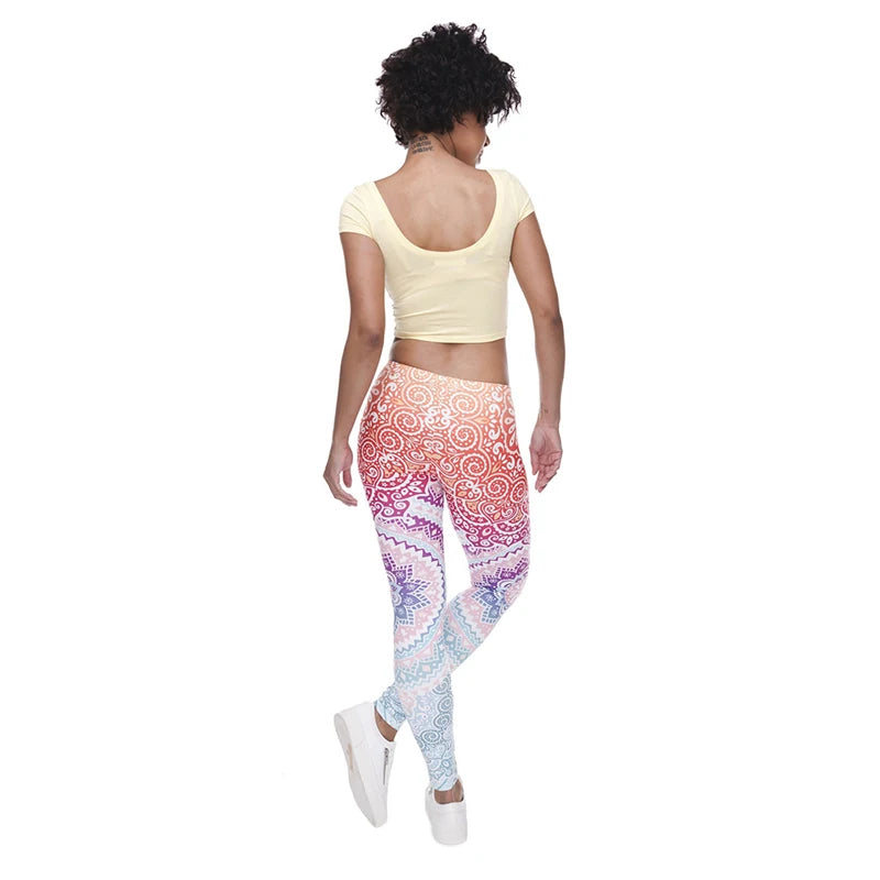 Ombre Mandala Yoga Leggings