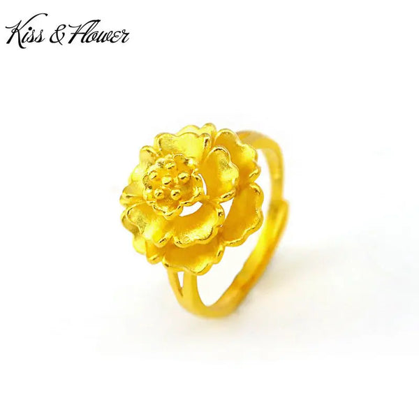 Gold Vintage Flower Ring