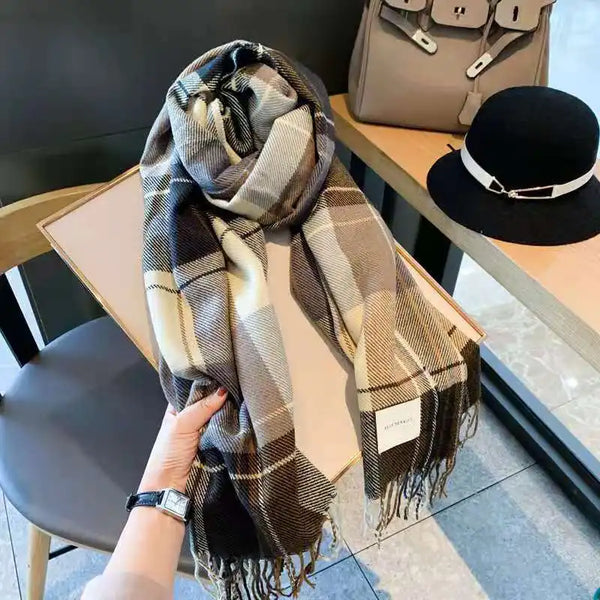 Plaid Soft Winter Scarf