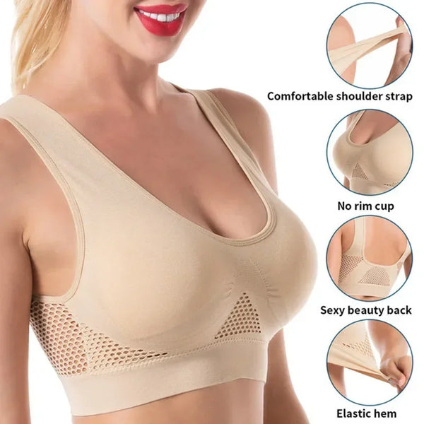 Seamless Mesh Sports Bra