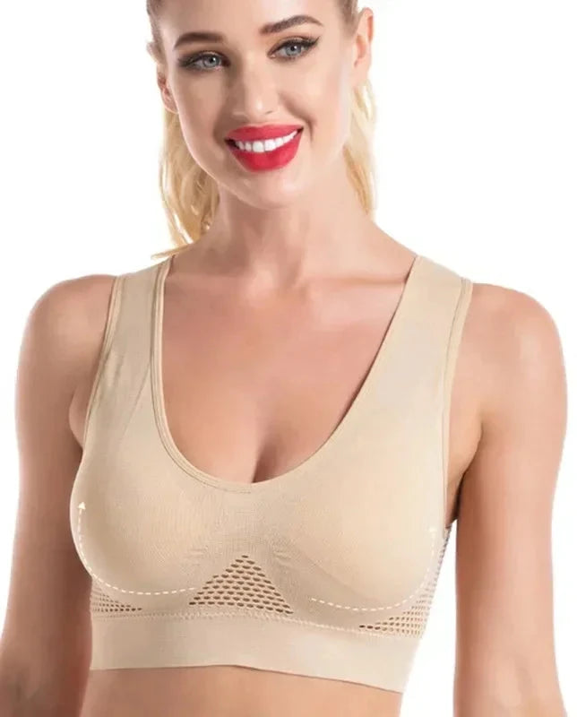 Seamless Mesh Sports Bra