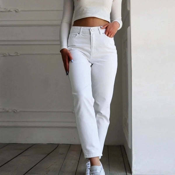 High Waist Straight Jeans