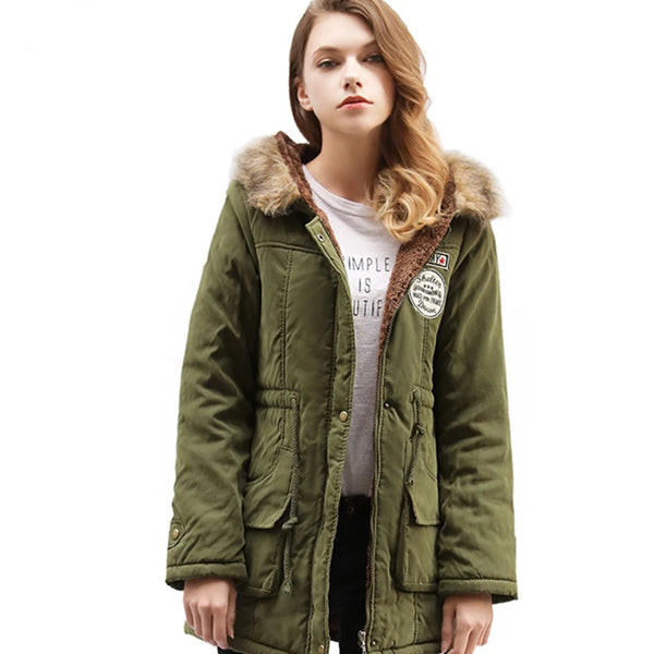 Casual Solid Long Parka