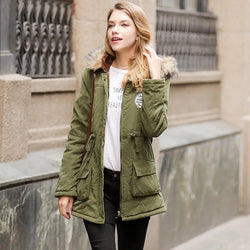 Casual Solid Long Parka