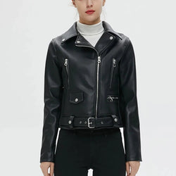 Faux PU Leather Jacket