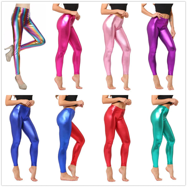 Colorful Metallic Leggings